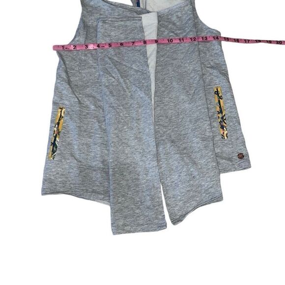 Matilda Jane Clothing MJ Fork In The Road Sleeveless Vest Gray Floral size 10 - Picture 5 of 5